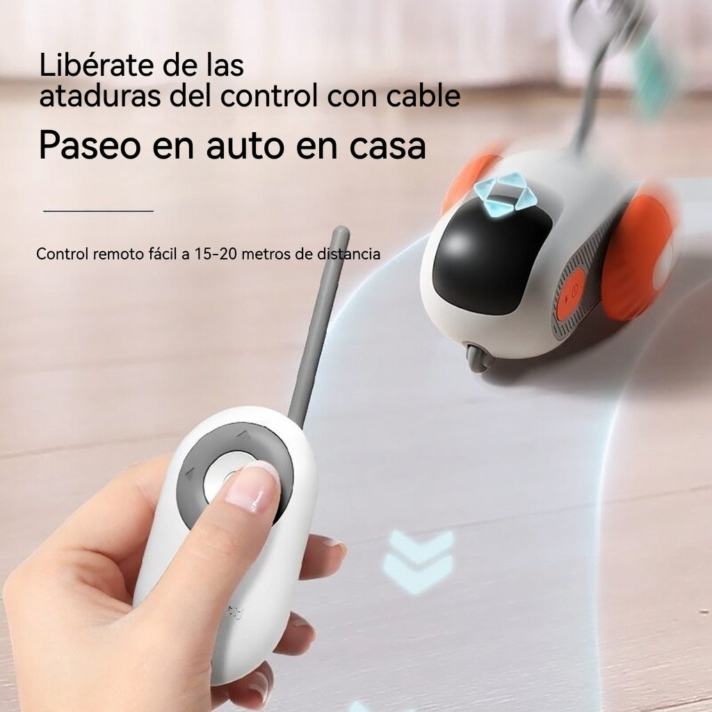 Juguete interactivo para gatos con forma de coche y control remoto