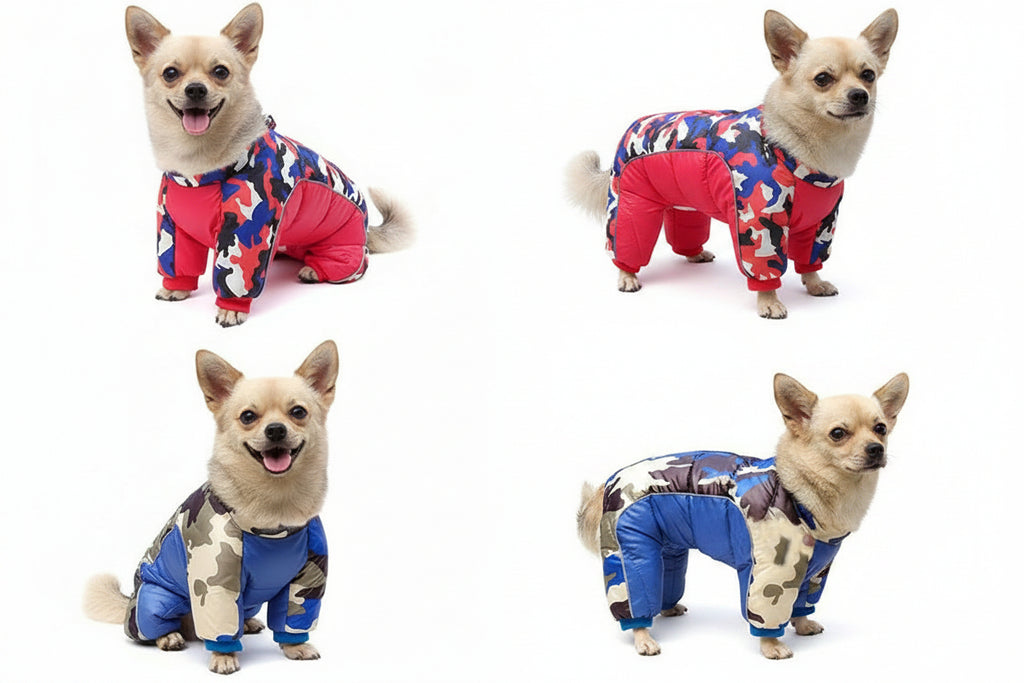 Chaqueta de plumas gruesa y cálida para perros
