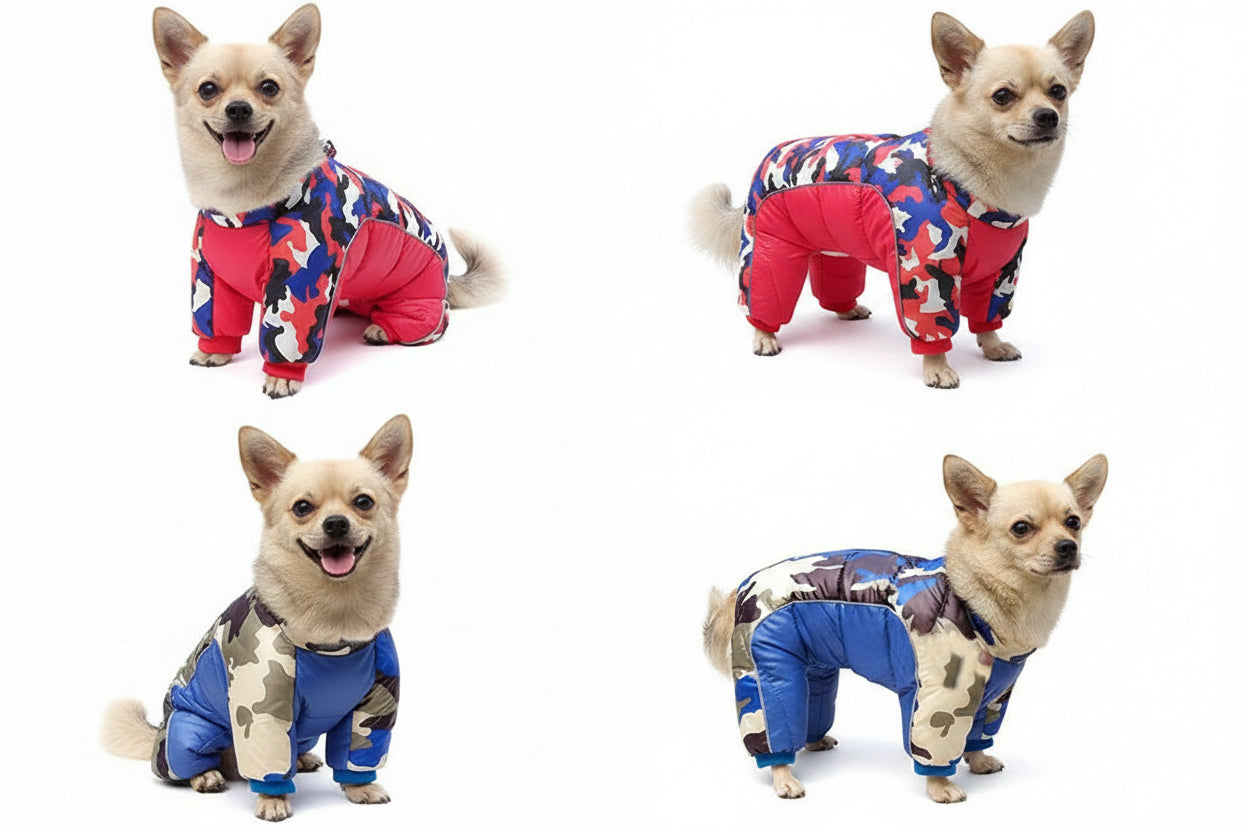 Chaqueta de plumas gruesa y cálida para perros