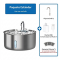 Dispensador de agua de acero inoxidable para mascotas