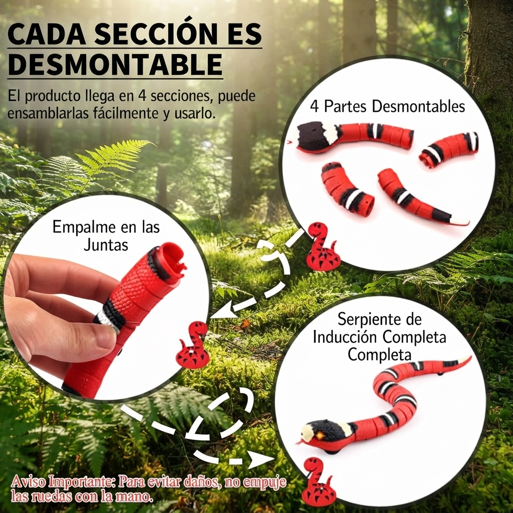 Serpiente de juguete usb interactiva para gatos