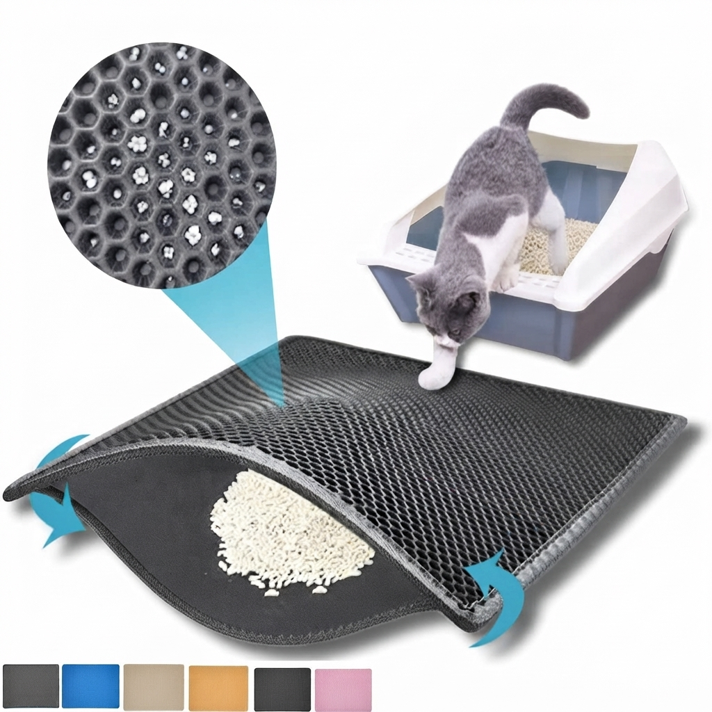 Alfombrilla de poliéster, impermeable, de doble capa y plegable