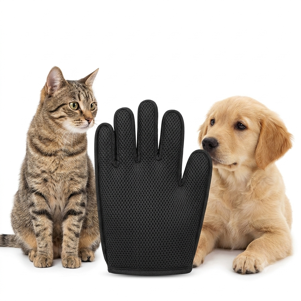Guante para eliminar pelo de mascotas (perros y gatos)