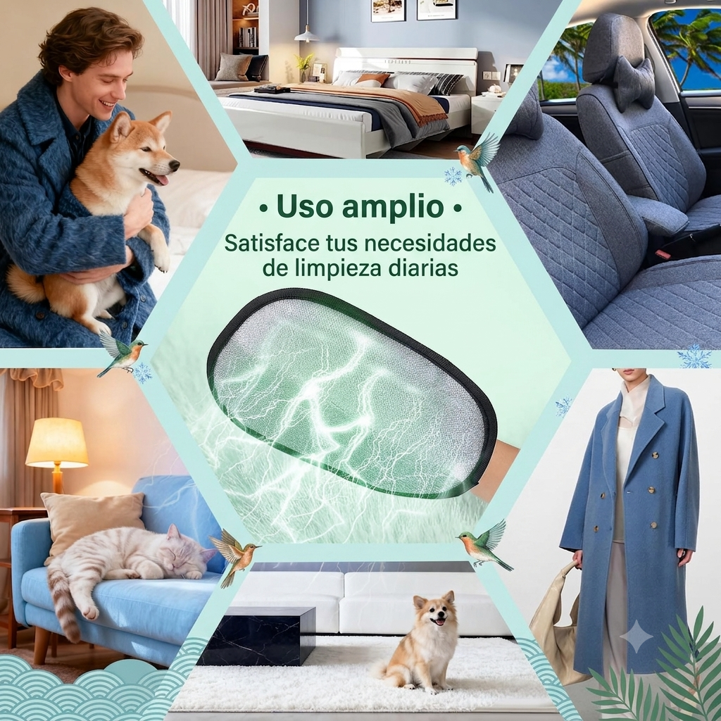 Guante para eliminar pelo de mascotas (perros y gatos)