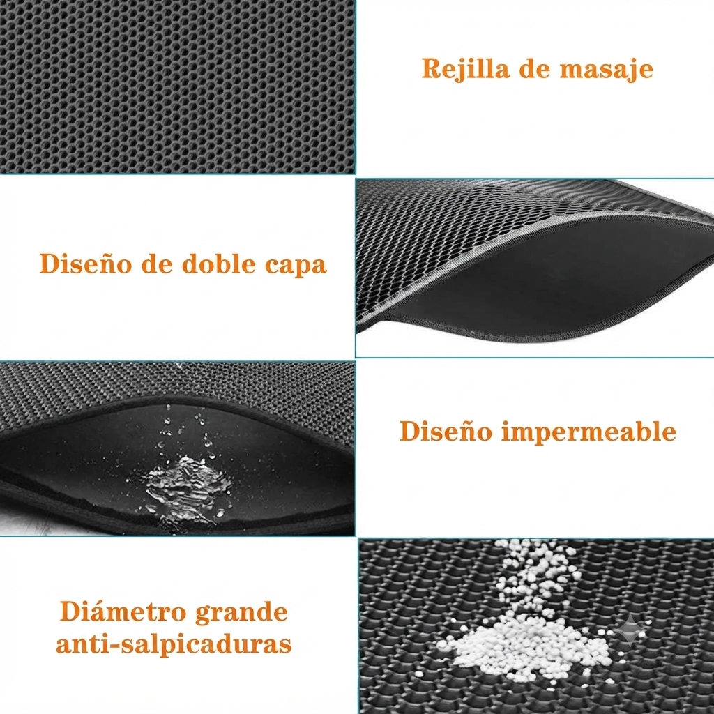 Alfombrilla de poliéster, impermeable, de doble capa y plegable