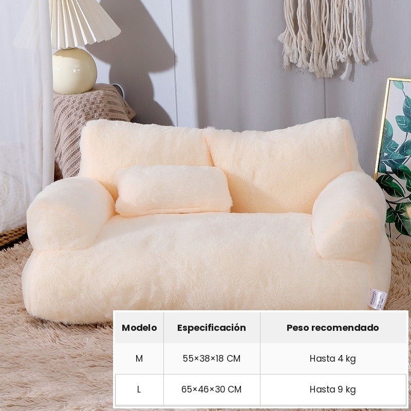 Sofá de invierno cálido y felpudo